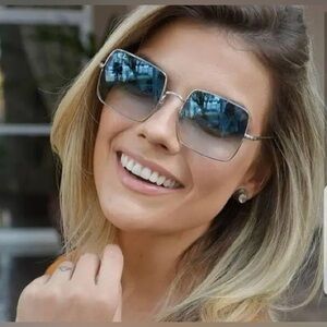 Ray-Ban Square Sunglasses Frame Light Blue Lens RB1971 9149/3F 54-19-145 3N